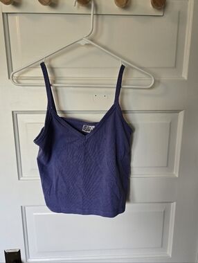 Jungmaven Hemp Organic Cotton Stretch Spaghetti Tank Wisteria Large